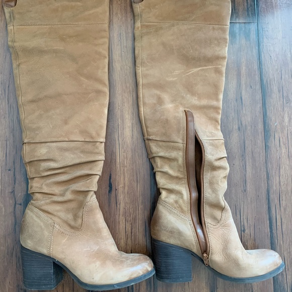 Aldo suede over knee boots chestnut brown sz 8.5 - Picture 3 of 11